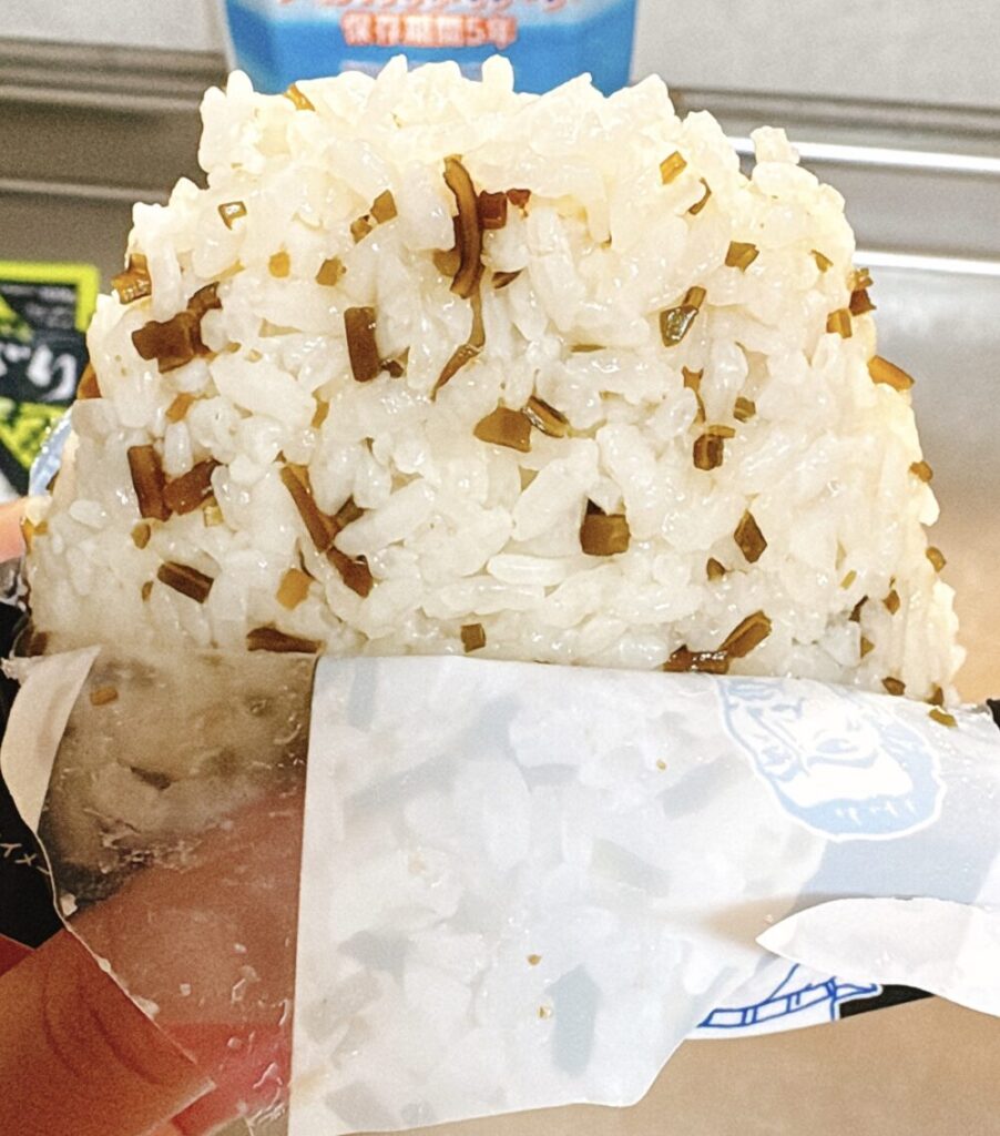 尾西食品の携帯おにぎり。昆布の料理後。
